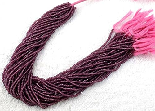 Rhodolite grenat naturel 3mm perles rondelles facettées LKBEADS pour bijoux