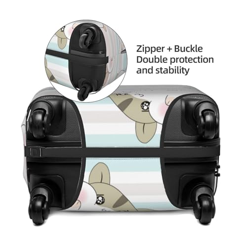 Travel Luggage Cover,Cute Hamster Stretch Suitcase Cover Protector with Zipper Closure For 18-32 Inch Luggage3