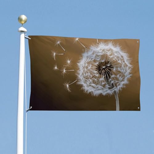 Drapeau pissenlit indéchirable avec 4 œillets pour fixation stable