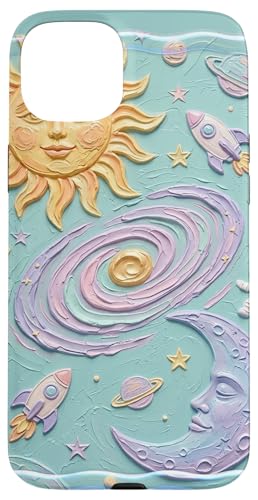Pastel Celestial Sun and Moon Cosmic Butterfly �X�}�z�P�[�X iPhone 15 Plus �p