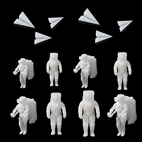 N\A Woohome 14 PCS Resin Casting Molds Fillers 3D Astronaut Paper Airplane Embellishment Resin Supplies Kit Resin Fillers Epoxy Mould Filling Material for Art Resin Crafts DIY