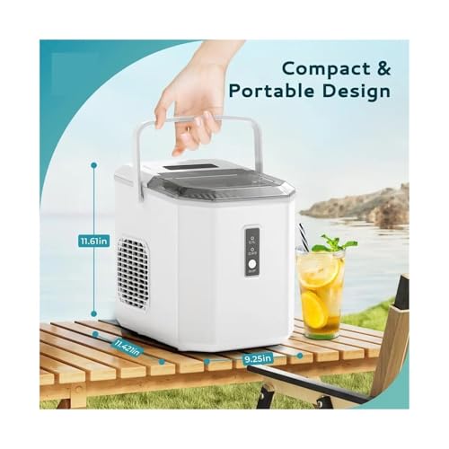 Máquina portátil para hacer hielo 26 lbs rápida y compacta miniatura 3