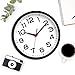 Roymnie Wall Clock Silent Non-Ticking Modern Clock Battery Operated 8 Inch Small Classic Analog Decorative for Kitchen, Living Room, Office, Bedroom, Bathroom (Black)
