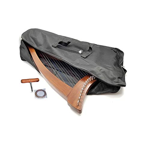 image for Woldorf USA 19 Strings Harp Irish Celtic Highland Solid Rosewood Natur