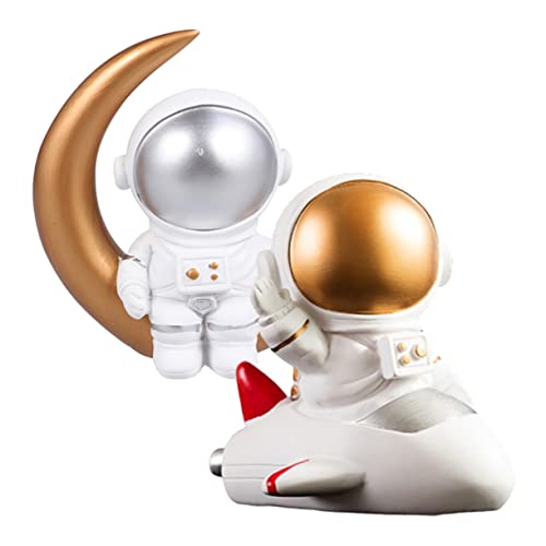 Ornements d'astronautes pour gâteaux en résine stable de fête