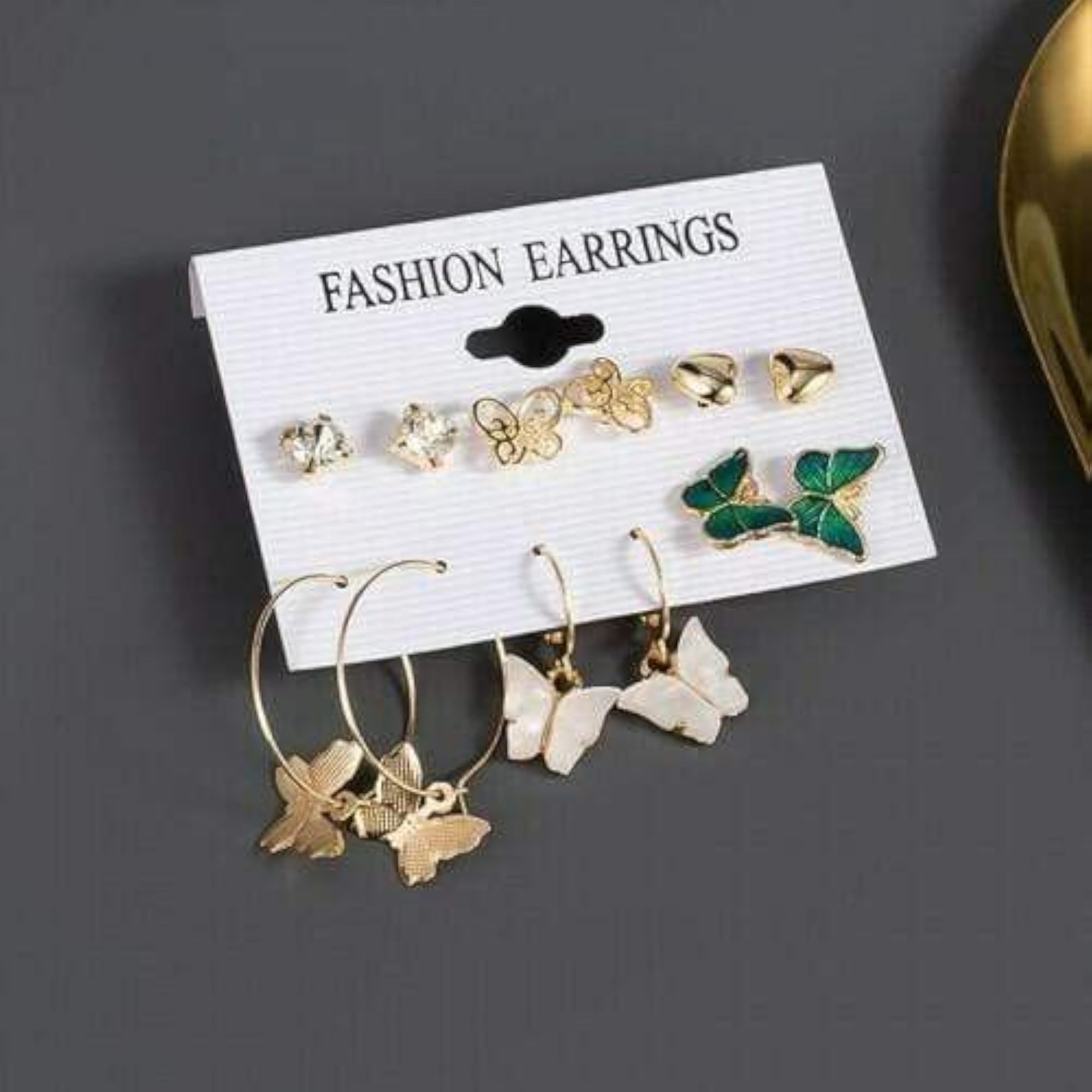 Gold Plated Necklace & Earrings Set for Women