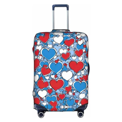 Housse de bagage cœur rouge le motif romantique des vacances