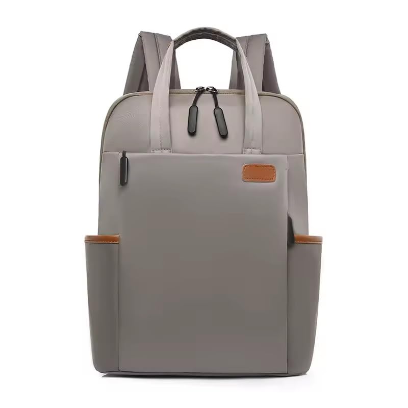 Mochila Feminina Notebook Impermeável Executiva Elegante Anti Furto Compartimento Laptop 14 Polegadas Leve Resistente Água Ideal Trabalho Faculdade Viagem Dia a Dia (Cinza)