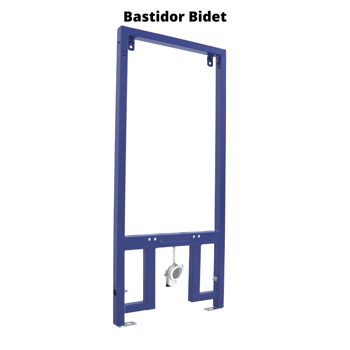 Pack Bidet Suspendido Cerámico de Baño con Bastidor para Bidé | Bidé al Aire de Fondo Reducido Sin Tapa Redondo Cerámico Moderno y Fácil Limpieza | Acompañado de Bastidor | Blanco Brillo
