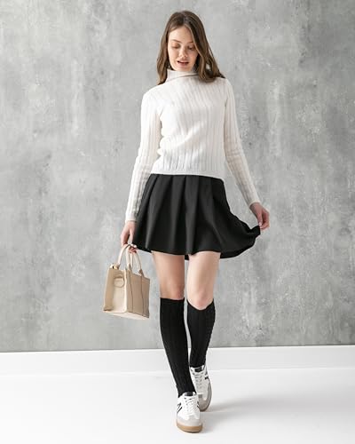 Cable Knit Winter Leg Warmers for Women 80s Accessories Made in Turkey2