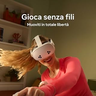 Meta Quest 3S 128 GB — Vivi la realtà virtuale — Migliaia di esperienze immersive — Visore all-in-one — Prova di 3 mesi di Meta Horizon+ inclusa