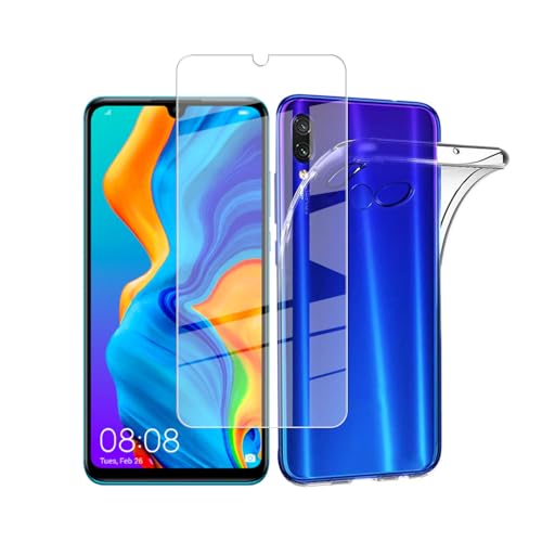 y1+1zΉ Huawei P30 lite p tB KX tیtB+ TPU P[X {Ɏqfލ̗p Huawei p30 lite p KXtB dx9H ϏՌ   Uh~ Huawei P3