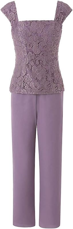 Mother of The Bride Pant Suits Chiffon Wedding Guest Pants Suits 3 Pieces Formal Outfit Set2