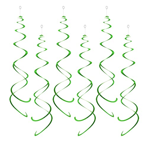 AimtoHome Party Swirl Decorations, Hanging Swirl for Ceiling Decorations, Green, Pack of 30