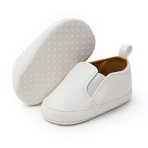 Image of Meckior Infant Baby Girls Boys Canvas Shoes Soft Sole Toddler Slip On Newborn Crib Moccasins Casual Sneaker Austin Boy's Flat Lazy Loafers First Walkers Skate Shoe