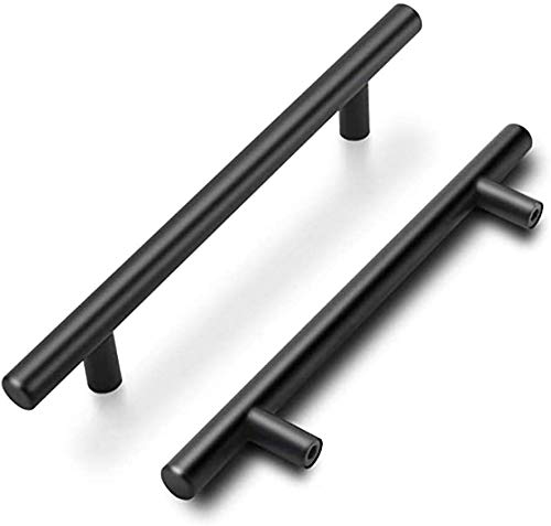 Poignée de meuble 224 mm noir lot de 15 poignées de cuisine en acier inoxydable avec vis