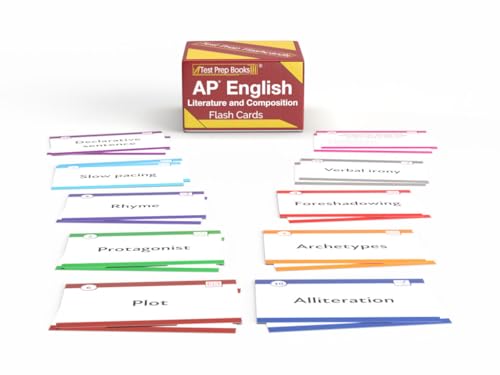 Image of AP English Literature and Composition Study Cards 2026-2027: AP English Lit and Composition Prep and Practice Test Questions [Full Color Cards]