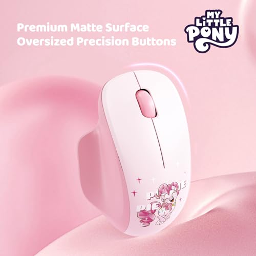 Image of My Little Pony Silent Wireless Mouse -M06 Fluttershy Bluetooth & 2.4G Silent Mouse, 1600 DPI Cute Computer Mouse for Laptop, Mac, PC, Aesthetic Desk Accessories Gift for Fans, Women (Cream)