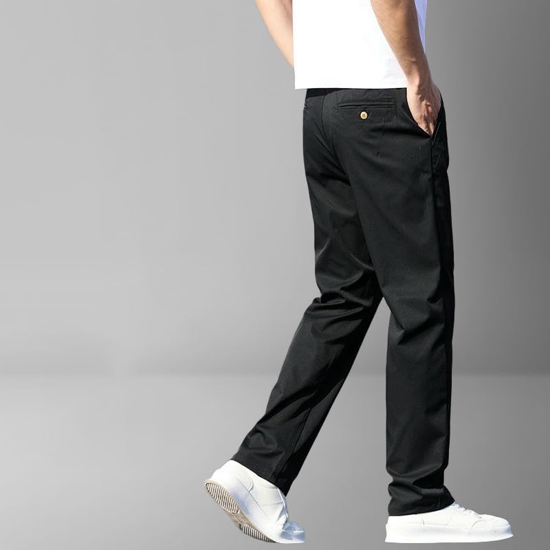 Men's Summer Thin Comfortable Smooth Loose Straight Casual Pants3