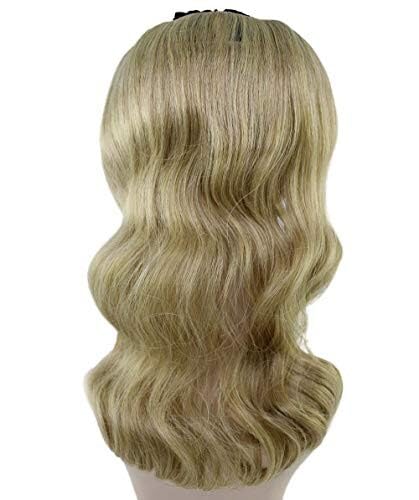 Extensión sintética recta con clip de alta temperatura, opciones de color rubio (16 pulgadas) disponible en Yaxa Peru