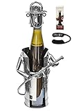 Upscale Innovations Fire Fighter Wine Bottle Holder Plus a Wine Foil Cutter and a Wine Bottle Stopper