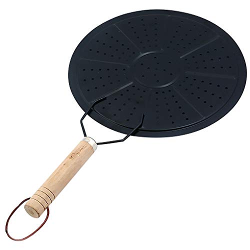 Plaque diffuseur de chaleur disque ustensiles de cuisine lait café anneau diffuseur de chaleur anneau mijoteur avec poignée en bois 22 cm