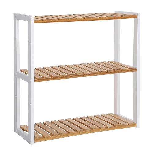 SONGMICS Bamboo 3-Tier Shelf β Wall or Freestanding