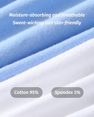 Women's Cotton Underwear High Waisted Postpartum Underwear Soft Stretch Panties Full Coverage Briefs 5 Pack4