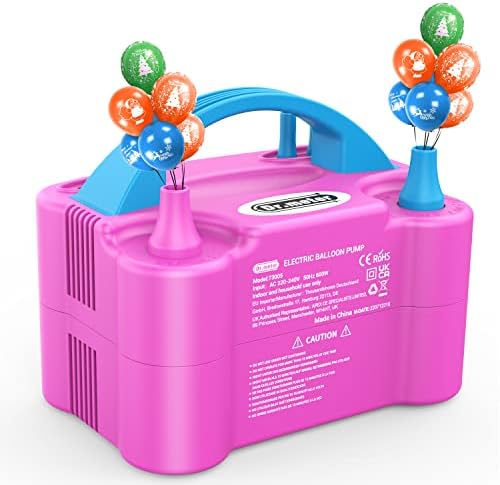 Balloon Pump,Electric Balloon Air Pump Dual Nozzle Portable Balloon Pump for Decoration Party Wedding Birthday