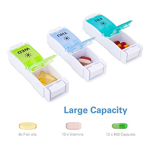 Bug Hull - Contenitore per pillole, 7 giorni, 2