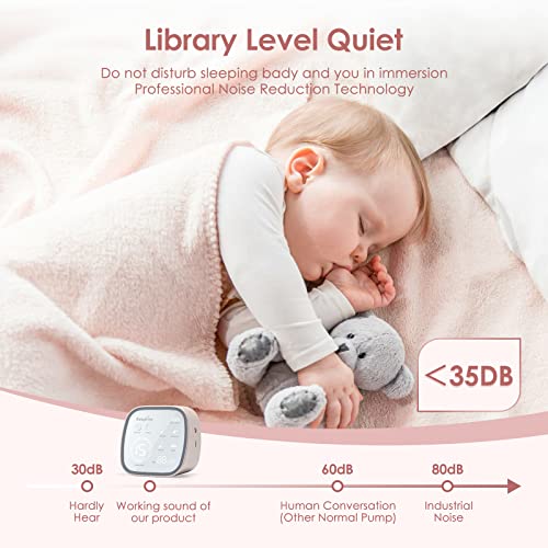 Breast Pump, Babyking Electric Breast Pump With 3 Modes & 15 Levels, Pain Free Strong Suction Power Touch Panel High Definition Display, Ultra-Quiet Rechargeable For Travel & Home #TOP4