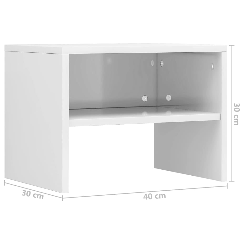 Klassischer Nachttisch aus Holzwerkstoff mit offenem Staufach, vielseitig als Beistelltisch oder Truhe nutzbar, robust und leicht zu reinigen, inklusive Montagematerial