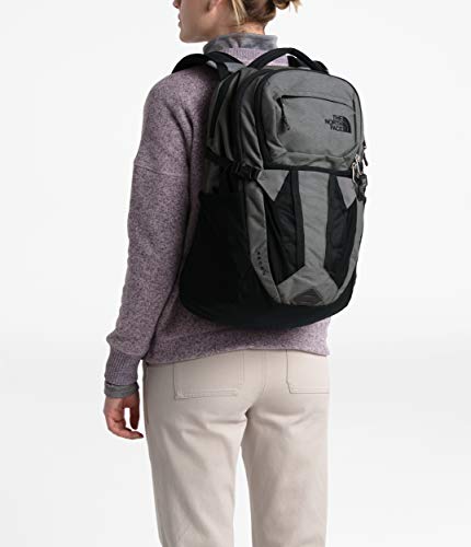 The North Face Recon Laptop Backpack, Zinc Grey Dark Heather/TNF Black, One Size