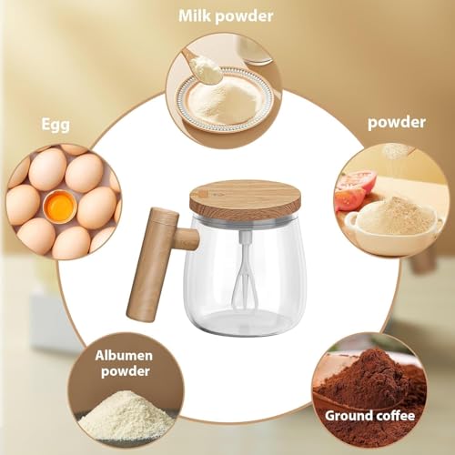 Image of Self Stirring Coffee Mug, High Speed Rechargeble Mixing Cup For Effortless Mixing, Coffee frother Maker Mug, Automatic Blending Cup for Milk Protein Powder at Home Office Travel