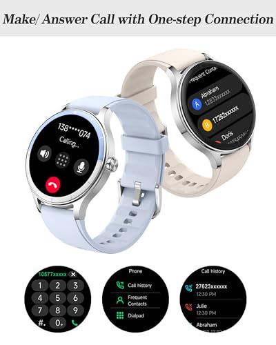 Smart Watch, 41mm Fitness Tracker, Answer/Make Calls, Digital Smartwatch with Heart Rate/Stress/Sleep Monitor, AI Voice, IP68 Waterproof Watch Calculator, Calendar, Games for Lady Women & Men3
