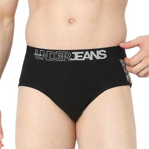 Image of Underjeans by Spykar Men Premium Pack of 2 Black-Purple Brief