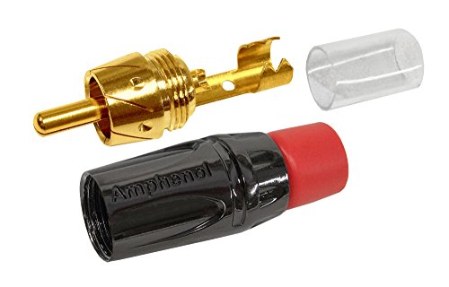 0.5 Foot – High-Definition Audio Interconnect Cable Pair Custom Made By Worlds Best Cables – Using Mogami 2964 Wire And Amphenol Acpl Black Chrome Body, Gold Plated Rca Connectors #TOP5