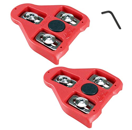 Bike Cleats Compatible with Look Delta (9 Degree Float) Cleat Set for Indoor Cycling & Outdoor Road Bike Bicycle Designed for Women and Men Clipless Spinning and Cycle Shoes
