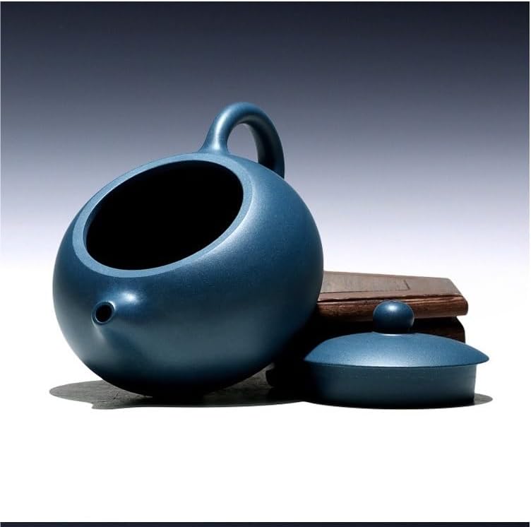 Ceramic Teapot Zisha Teapot, Household Handmade Tea Set Teapot, Chinese Antique Tea Set, Multifunctional Retro Blue Small Teapot 250ml Tea Pot Ceramic