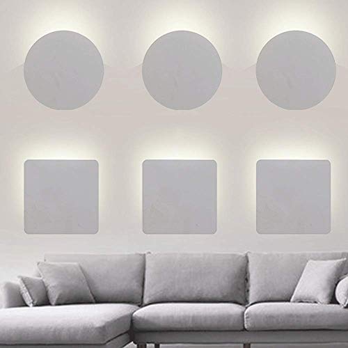 Aplique de pared moderno de aluminio y espejo con luz frontal creativa LED de 5W 6