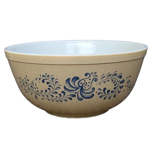Vintage PYREX Blue Polka Dot Glass Mixing Nesting Bowl 403 2 1/2 Quart