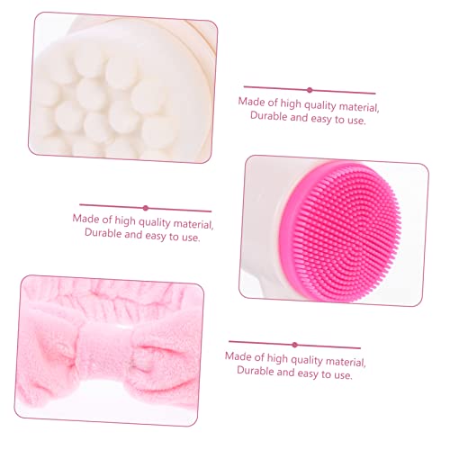 FOMIYES 2 Pçs Conjunto De Escova De Limpeza Facial Para Crianças Mais Limpo Bandana De Spa Para Cria