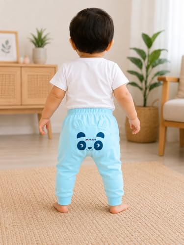 Image of superminis Printed Cotton Pyjama /Pants for Baby Boys and Baby Girls | Pack of 3 (Multicolor Designs)