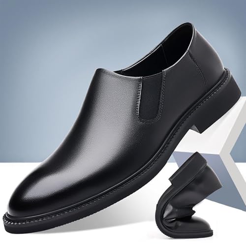 Pointed Matte Men Lazy Shoes，Business Leather Wedding Dress Oxford Shoes for Men Office3