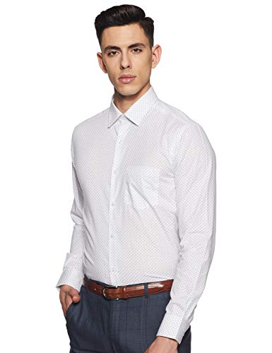 Image of Diverse Men's Cotton Printed Full Sleeve Regular Formal Shirt