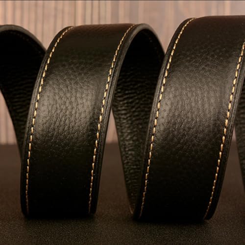 Men's Stitching Leather Ratchet Adjustable Belt Gold Animal Shape Sliding Buckle Vintage Engraved Dress Casual Strap3
