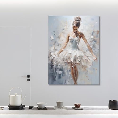 Peinture sur toile danseuse de ballet art mural de prestige 50 x 70 cm