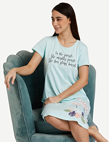 Amazon Brand - Symbol Women's Casual Relaxed Cotton Knee Length Regular Fit Nighty - Image 3