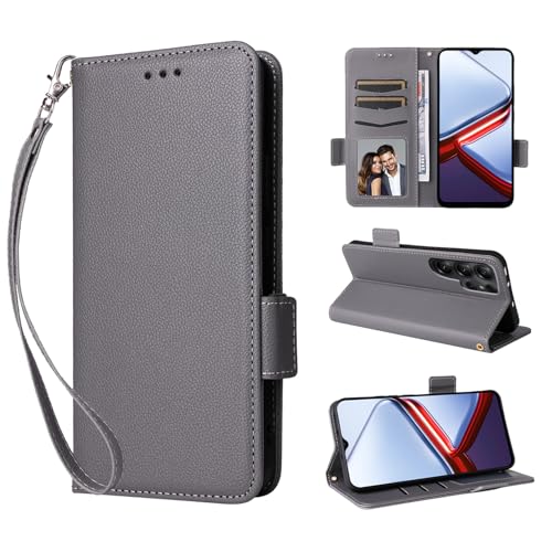 For DOOGEE Note56X / Note56X Pro �p �P�[�X �J�o�[ �蒠�^ ���z�^ �X�}�z�P�[�X KONXISA ���烌�U�[�[+TPU�f�� �v�̎��� �T�C�h�}�O�l�b�g�J�� �J�[�h���[ �X�^���h�@�\ �����Y�ی� �����h�~ �w��h�~ �C�菝
