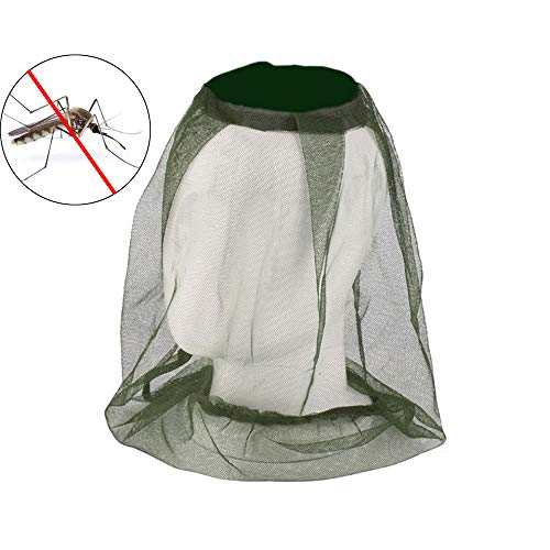 YLX Mosquitera para cabeza de malla, mosquito, mosquitera de malla fina, protección contra insectos, sombrero adecuado para exterior, senderismo, camping, escalada, pesca, ciclismo, apicultura